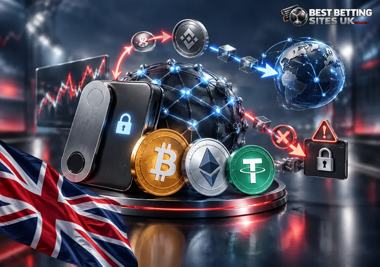 Cryptocurrency payments with digital wallets, network fees and offshore transaction routes